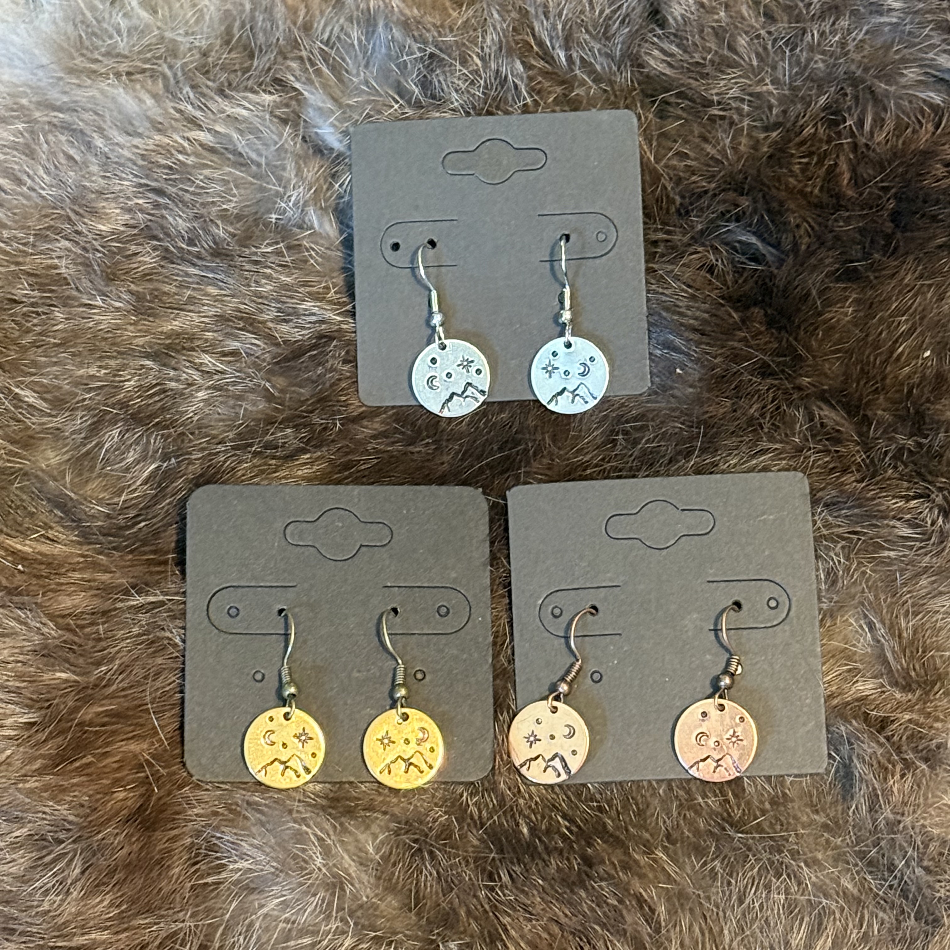 Mountain Range and Stars Earrings